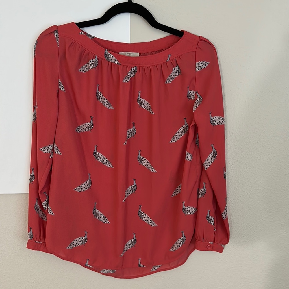Loft pink blouse